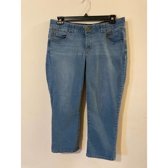 Women’s Democracy AB‎ Technology Blue Jeans Size 16 Straight Stretch - Picture 1 of 11